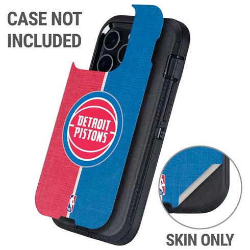 NBA Detroit Pistons Canvas Otterbox Defender iPhone Skin