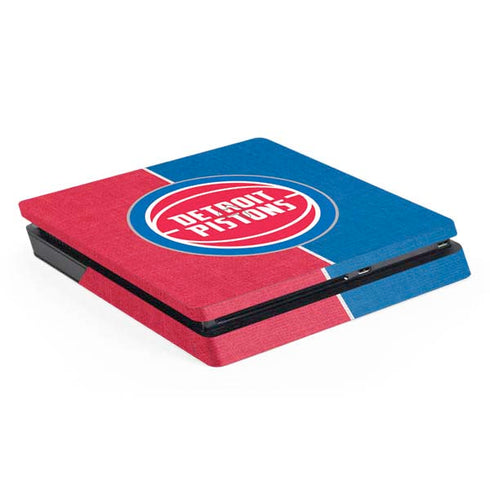 NBA Detroit Pistons Canvas PS4 Slim Skin