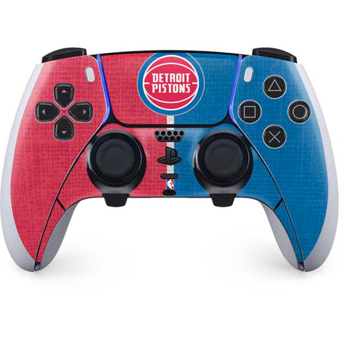 NBA Detroit Pistons Canvas PS5 DualSense Edge Pro Controller Skin