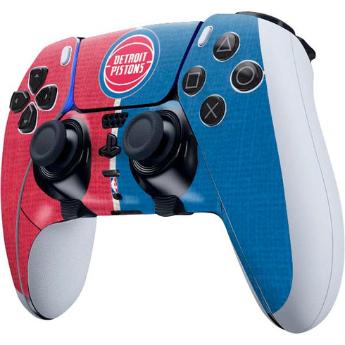 NBA Detroit Pistons Canvas PS5 DualSense Edge Pro Controller Skin