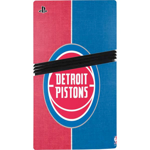 NBA Detroit Pistons Canvas PS5 Pro Bundle Skin