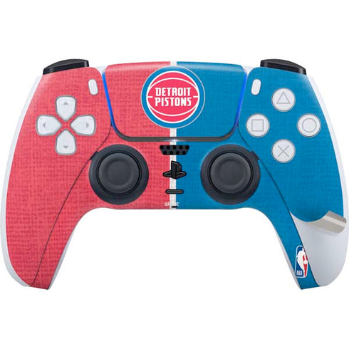 NBA Detroit Pistons Canvas PS5 Pro Bundle Skin