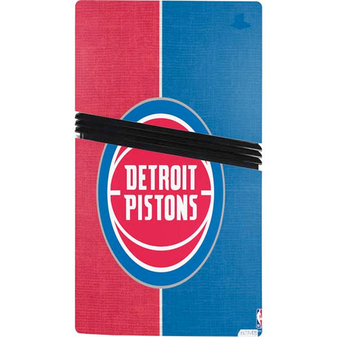 NBA Detroit Pistons Canvas PS5 Pro Console Skin