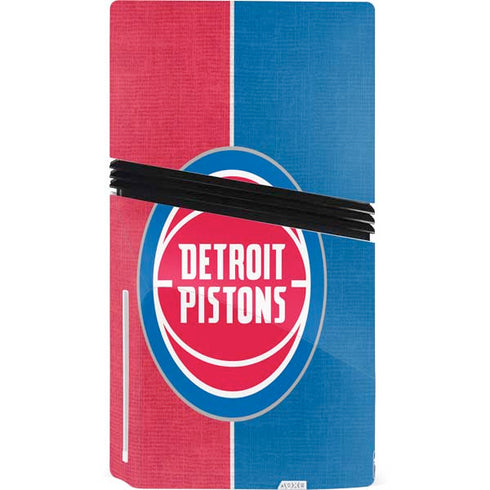 NBA Detroit Pistons Canvas PS5 Pro Disk Console Skin