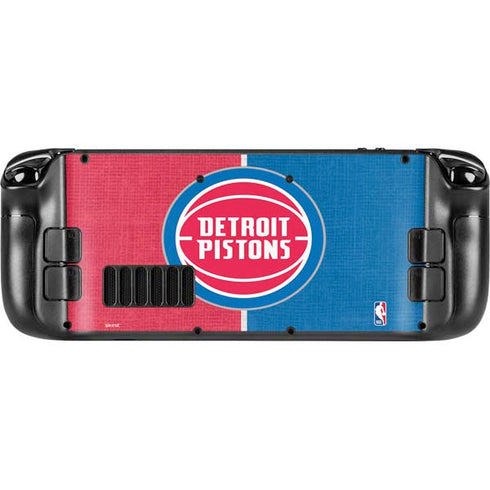 NBA Detroit Pistons Canvas Steam Deck Handheld Gaming Computer Skin