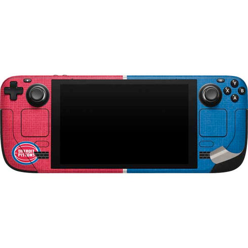 NBA Detroit Pistons Canvas Steam Deck Handheld Gaming Computer Skin