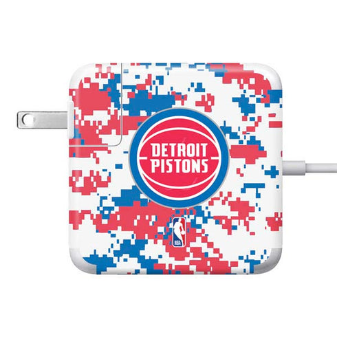 NBA Detroit Pistons Digi Camo 85W Power Adapter (15 and 17 inch MacBook Pro Charger) Skin