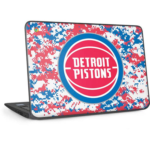 NBA Detroit Pistons Digi Camo HP Chromebook Skin