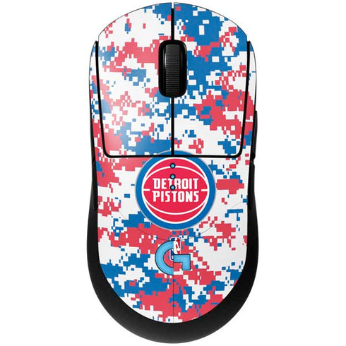 NBA Detroit Pistons Digi Camo G Pro Wireless Gaming Mouse Skin