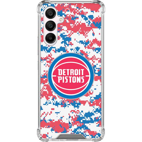 NBA Detroit Pistons Digi Camo Galaxy A16 5G Clear Case