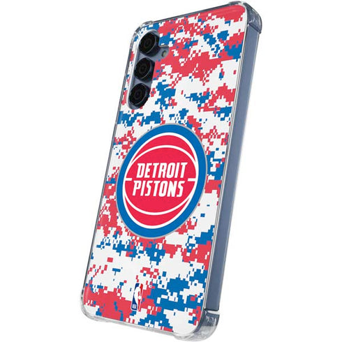 NBA Detroit Pistons Digi Camo Galaxy A35 5G Clear Case