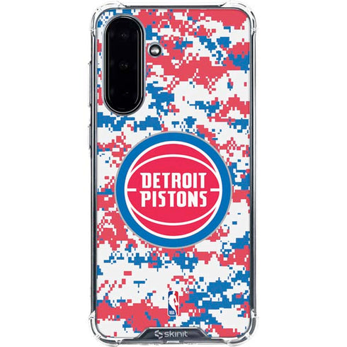 NBA Detroit Pistons Digi Camo Galaxy A36 5G Clear Case