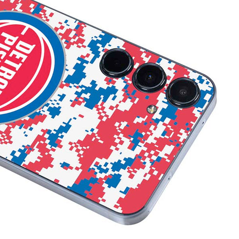 NBA Detroit Pistons Digi Camo Galaxy A55 5G Skin