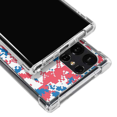 NBA Detroit Pistons Digi Camo Galaxy S23 Ultra Clear Case
