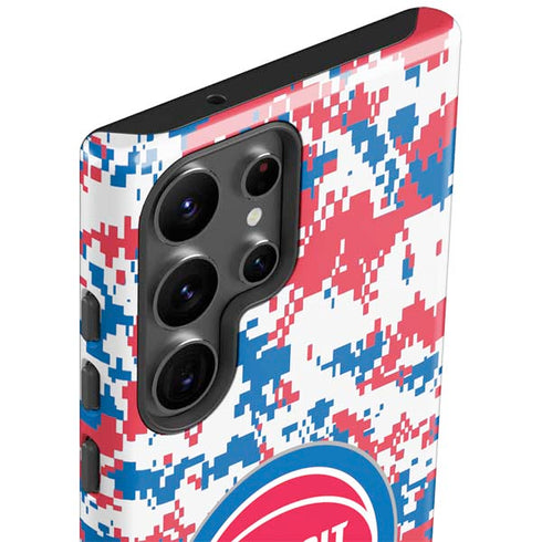 NBA Detroit Pistons Digi Camo Galaxy S23 Ultra Pro Case