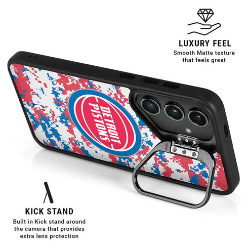 NBA Detroit Pistons Digi Camo Galaxy S25 Kickstand Case