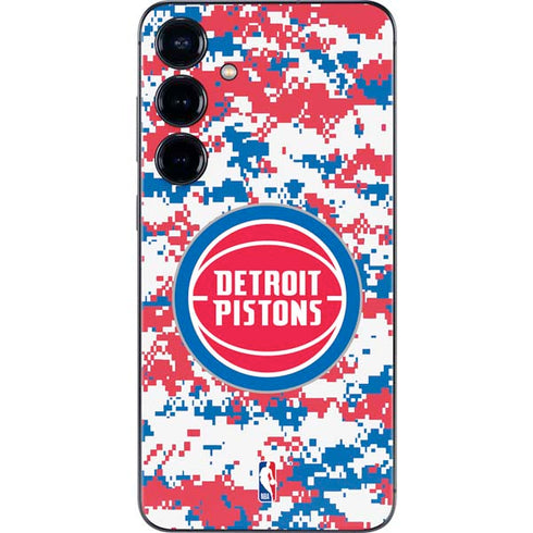 NBA Detroit Pistons Digi Camo Galaxy S24 Skin