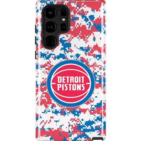 NBA Detroit Pistons Digi Camo Galaxy Cases