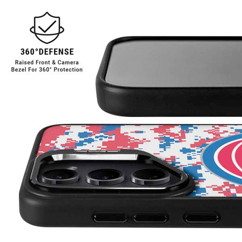 NBA Detroit Pistons Digi Camo Galaxy S25 Ultra Kickstand Case