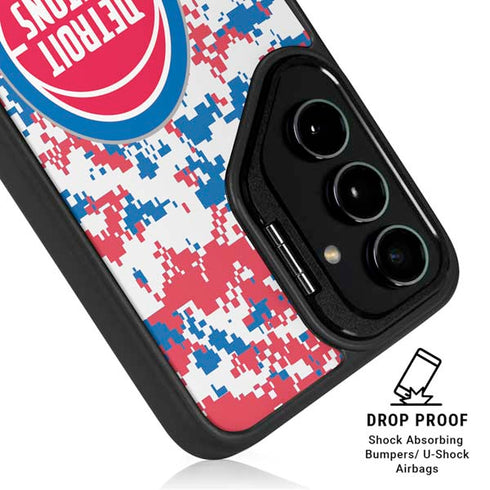 NBA Detroit Pistons Digi Camo Galaxy S25 Ultra Kickstand Case