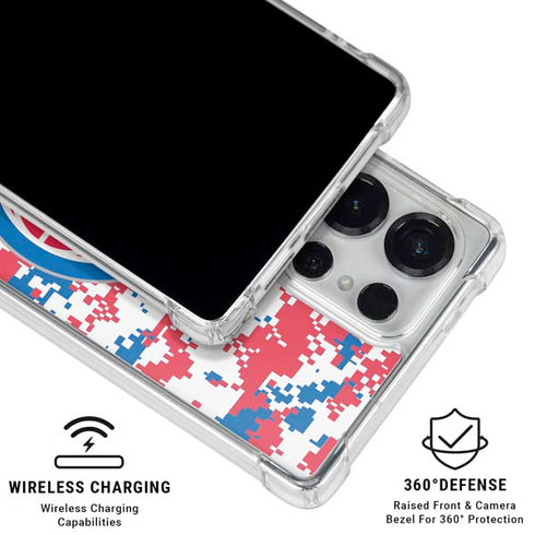 NBA Detroit Pistons Digi Camo Galaxy S25 Ultra Clear Case