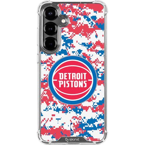 NBA Detroit Pistons Digi Camo Galaxy S26 Clear Case