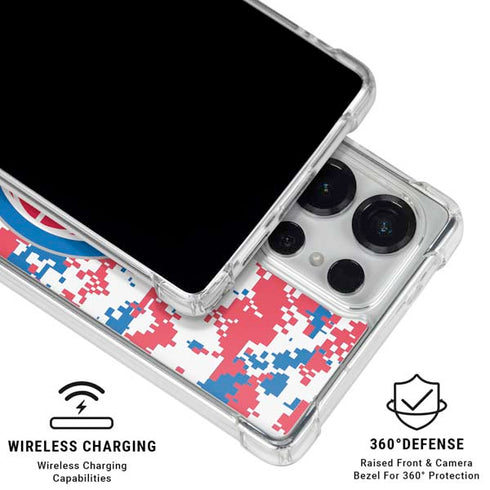 NBA Detroit Pistons Digi Camo Galaxy S26 Ultra Clear Case