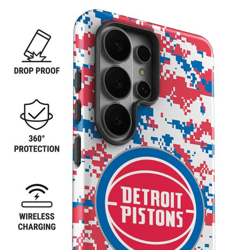 NBA Detroit Pistons Digi Camo Galaxy S26 Ultra Impact Case