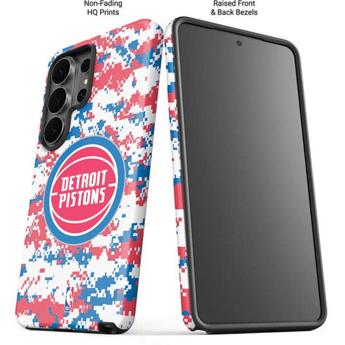 NBA Detroit Pistons Digi Camo Galaxy S26 Ultra Impact Case