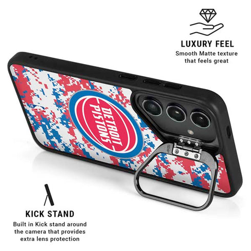 NBA Detroit Pistons Digi Camo Galaxy S26 Ultra Kickstand Case