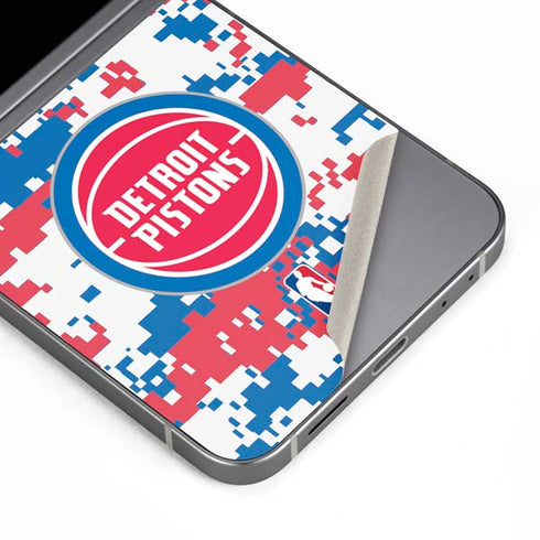 NBA Detroit Pistons Digi Camo Galaxy Z Flip6 Skin