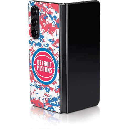 NBA Detroit Pistons Digi Camo Galaxy Z Fold5 5G Skin