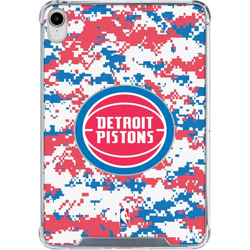 NBA Detroit Pistons Digi Camo iPad 11th Gen (2025) Clear Case