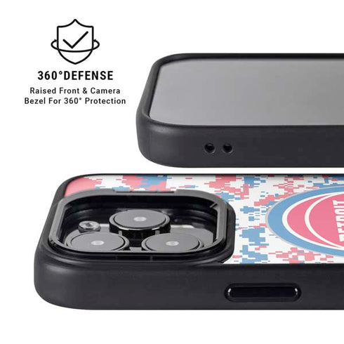 NBA Detroit Pistons Digi Camo iPhone 13 Pro Kickstand Case