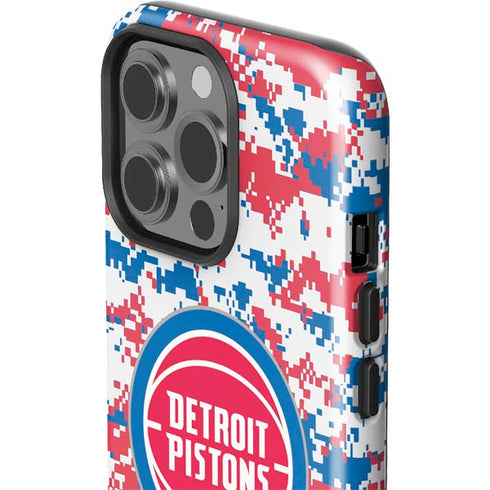 NBA Detroit Pistons Digi Camo iPhone 15 Pro Impact Case