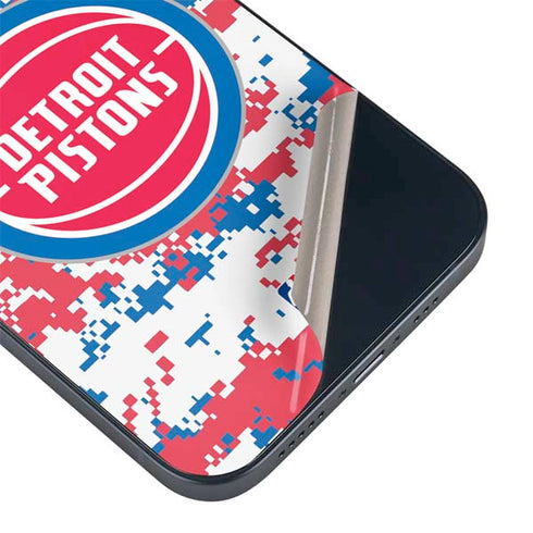 NBA Detroit Pistons Digi Camo iPhone 15 Skin