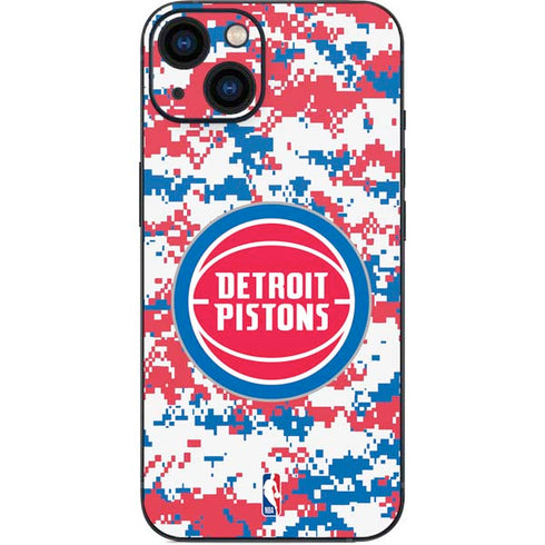 NBA Detroit Pistons Digi Camo iPhone 15 Skin