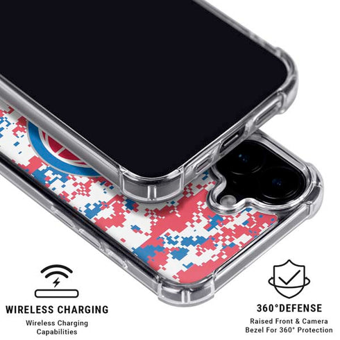 NBA Detroit Pistons Digi Camo iPhone 16 Plus Clear Case