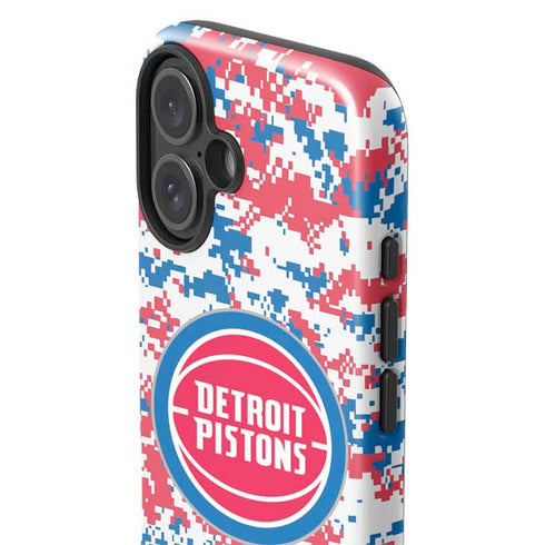NBA Detroit Pistons Digi Camo iPhone 16 Plus Impact Case