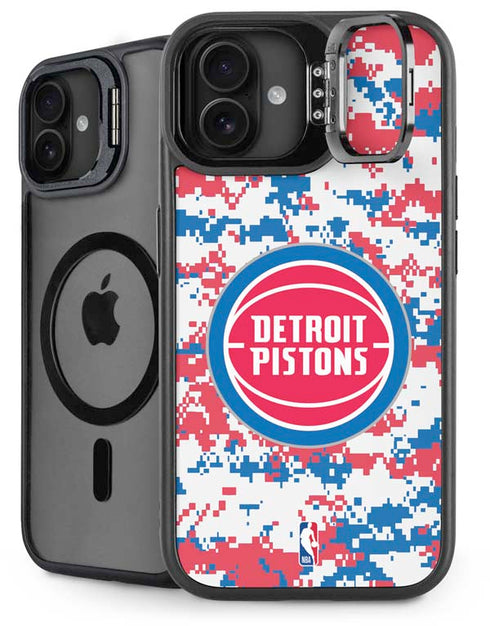 NBA Detroit Pistons Digi Camo iPhone 16 Plus Kickstand Case
