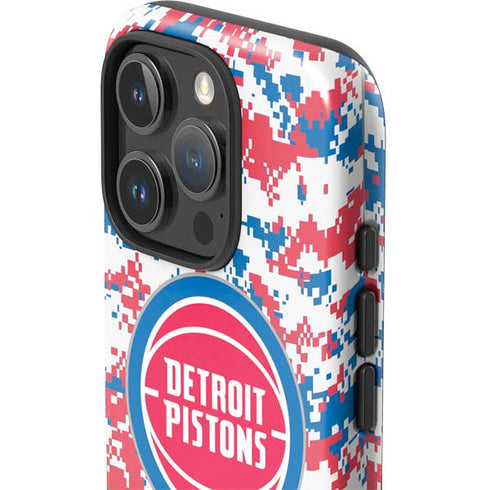NBA Detroit Pistons Digi Camo iPhone 16 Pro Impact Case