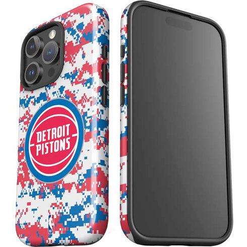 NBA Detroit Pistons Digi Camo iPhone 16 Pro Impact Case