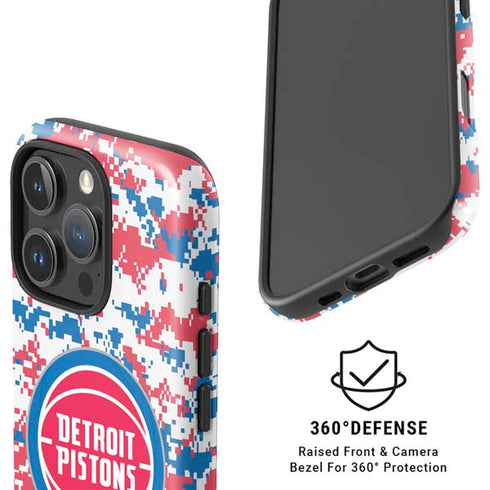 NBA Detroit Pistons Digi Camo iPhone 16 Pro Magsafe Impact Case