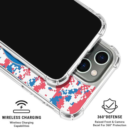 NBA Detroit Pistons Digi Camo iPhone 16 Pro Max Clear Case