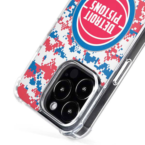 NBA Detroit Pistons Digi Camo iPhone 16 Pro Max MagSafe Case