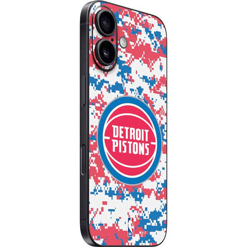 NBA Detroit Pistons Digi Camo iPhone 16 Skin