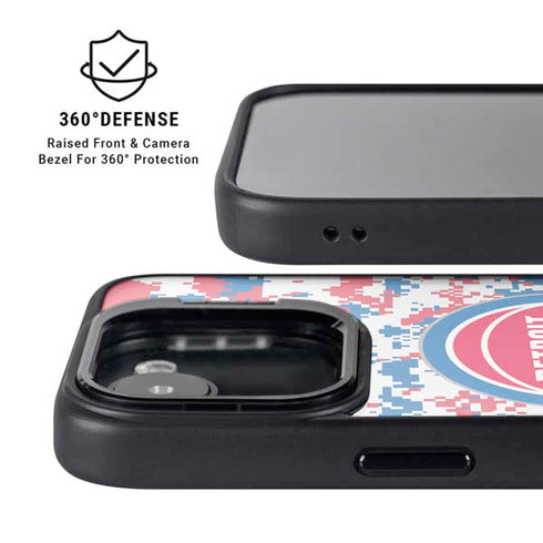 NBA Detroit Pistons Digi Camo iPhone 16e Kickstand Case