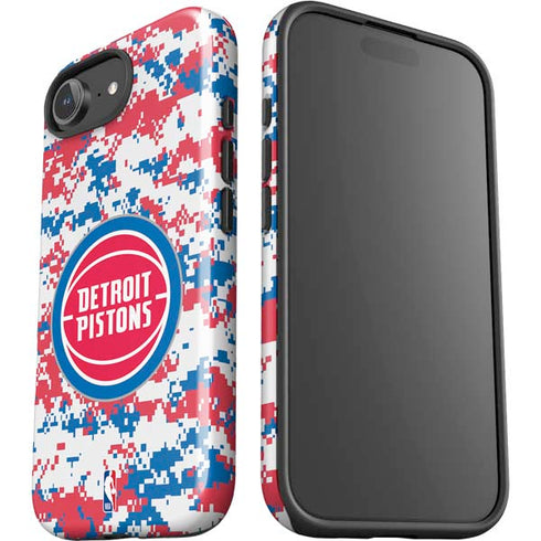 NBA Detroit Pistons Digi Camo iPhone 16e Impact Case