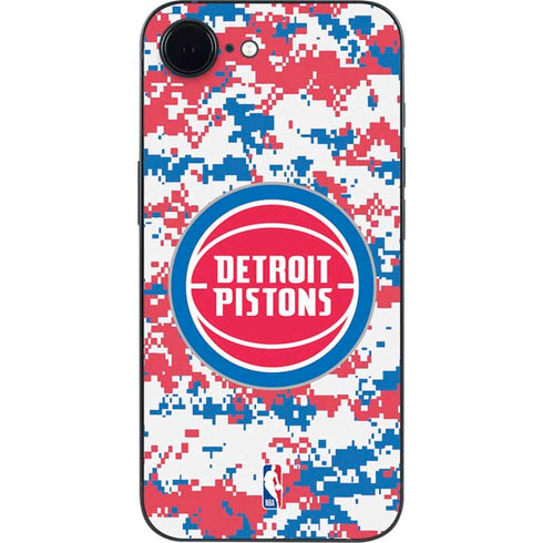 NBA Detroit Pistons Digi Camo iPhone 16e Skin