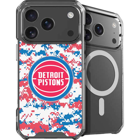 NBA Detroit Pistons Digi Camo iPhone 18 Pro MagSafe Case